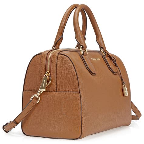 michael kors leather duffel bag.